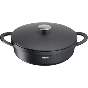 Tefal Servierpfanne Trattoria, Aluminiumguss (1-tlg), Aluguss, Antihaftversiegelung, mit Deckel, alle Herdarten, Induktion