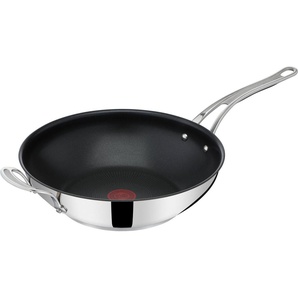 Tefal Wok Jamie Oliver Cooks Classic, Wokpfanne Induktion, Edelstahl (1-tlg), Thermo-Signal bei idealer Brattemperatur, Antihaftversiegelung