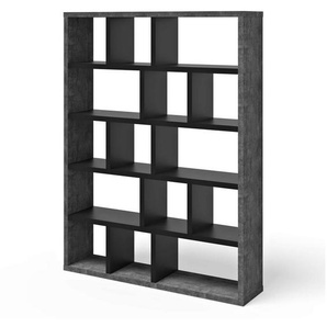 TemaHome Bücherregal Berlin Regal 150 cm breit, Raumteiler, Mehrzweckregal, Stauraum, mit 12 oder 15 offenen Fächern, Höhe 159 oder 198 cm