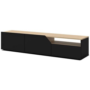 TemaHome TV-Bank Verone TV Tisch, platsparendes Design, Lowboard, praktische Türen, offenes Fach, Breite 180 cm