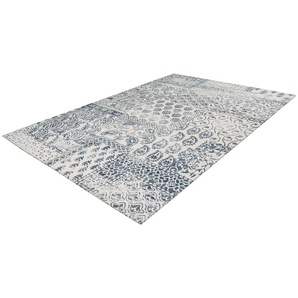 Teppich ARTE ESPINA Yoga 300 Teppiche Gr. B/L: 200 cm x 290 cm, 10 mm, 1 St., blau (dunkelblau, elfenbein) Esszimmerteppiche Teppich für Indoor & Outdoor, Fußbodenheizung geeignet, Pflegeleicht