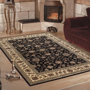 Teppich AYYILDIZ TEPPICHE Marrakesh 210, schwarz, B:240cm H:12mm L:340cm, Kunstfaser, Teppiche, Kurzflor, Orient-Optik, Wohnzimmer