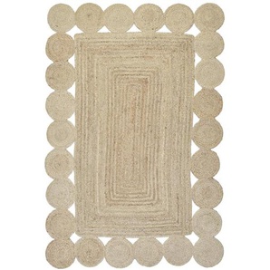 Teppich Rug, Beige, Textil, Kreise, rechteckig, 180x2x120 cm, leicht zusammenrollbar, Teppiche & Böden, Teppiche, Moderne Teppiche