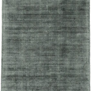 Teppich CARPETFINE Ava Viskoseteppich Teppiche Gr. B: 160cm, 13mm, L: 230cm, grün (dunkelgrün) Seidenoptik, leichter Glanz, auch als Läufer erhältlich