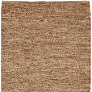 Teppich CARPETFINE Nala Juteteppich Naturfaser Teppiche Gr. B: 200cm, 9mm, L: 250cm, beige wendbar, aus 100% Jute, in vielen Größen und Formen, quadratisch, rund