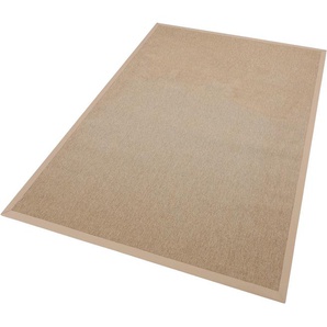 Teppich DEKOWE Naturino Rips Teppiche Gr. B: 200cm, 7mm, L: 290cm, beige (natur) Flachgewebe, Sisal-Optik, mit Bordüre, In- und Outdoor geeignet