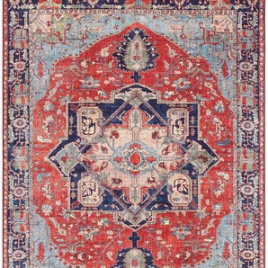 Teppich ELLE DECORATION Hamadan Gr. 33, rot, B:160cm H:5mm L:230cm, Polyester, Teppiche, Orientalisch, Läufer, Kurzflor, Wohnzimmer, Schlafzimmer, Esszimmer