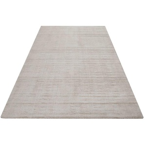 Teppich ESPRIT Gil Teppiche Gr. B/L: 230 cm x 230 cm, 0,8 mm, 1 St., beige (creme beige) Esszimmerteppiche handgewebt, seidig glänzend, schimmernde Farbbrillianz, Melangeeffekt