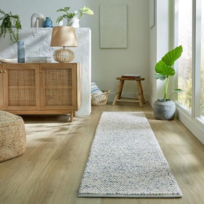 Teppich FLAIR RUGS Minerals Teppiche Gr. B: 160cm, 3mm, L: 230cm, blau Neutraler Teppich aus mineralischer Wollmischung