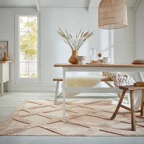 Teppich FLAIR RUGS Tessa Baumwolle, beige (natur), B:120cm H:10mm L:170cm, Baumwolle, Teppiche, Baumwolle Scandi