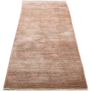 Teppich GINO FALCONE Corduletta UNI Teppiche Gr. B/L: 80 cm x 280 cm, 10 mm, 1 St., braun (rost) Esszimmerteppiche Kurzflor, meliert, moderne Cord Struktur, mit Fransen