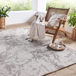 Teppich HEINE HOME Teppiche Gr. B/L: 140 cm x 200 cm, 4 mm, 1 St., beige (creme, grau) Wohnzimmerteppiche