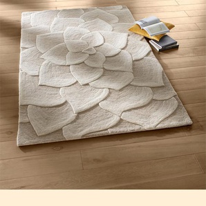 Teppich HEINE HOME Teppiche Gr. B/L: 160 cm x 230 cm, 18 mm, 1 St., beige (ecru) Shaggy-Teppiche