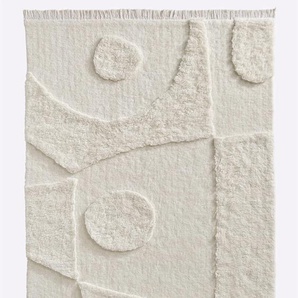 Teppich HEINE HOME Teppiche Gr. B/L: 160 cm x 230 cm, 20 mm, 1 St., beige (ecru) Esszimmerteppiche