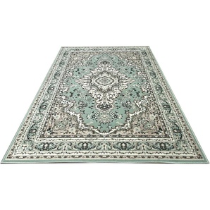 Teppich HOME AFFAIRE Oriental Teppiche Gr. B/L: 240 cm x 330 cm, 7 mm, 1 St., grün Orient-Optik, mit Bordüre, Teppich, Kurzflor, Weich, Pflegeleicht