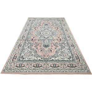 Teppich HOME AFFAIRE Oriental Teppiche Gr. B/L: 240 cm x 330 cm, 7 mm, 1 St., rosa Orient-Optik, mit Bordüre, Teppich, Kurzflor, Weich, Pflegeleicht