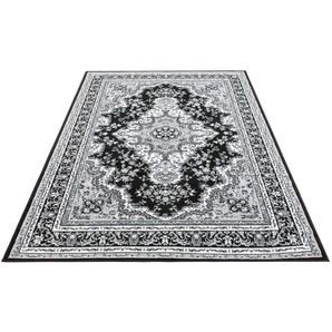 Teppich HOME AFFAIRE Oriental Teppiche Gr. B/L: 280 cm x 365 cm, 7 mm, 1 St., grau Orient-Optik, mit Bordüre, Teppich, Kurzflor, Weich, Pflegeleicht