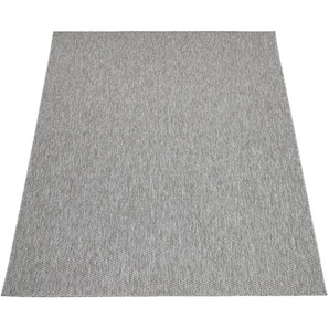 Teppich HOME AFFAIRE Venedig Teppiche Gr. B/L: 300 cm x 400 cm, 4 mm, 1 St., grau Esszimmerteppiche Flachgewebe, Sisal-Optik, meliert, UV-beständig, Outdoor geeignet