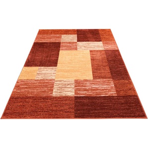 Teppich MY HOME Melvin Teppiche Gr. B/L: 200 cm x 290 cm, 8 mm, 1 St., rot Esszimmerteppiche schön weich, flacher Teppich Karo-Muster
