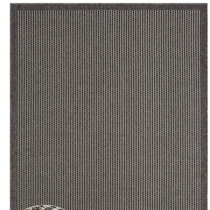 Teppich MYFLAIR MÖBEL & ACCESSOIRES Natura Teppiche Gr. B/L: 200 cm x 300 cm, 6 mm, 1 St., schwarz (schwarz,grau) Esszimmerteppiche Uni Farben, mit Bordüre, Outdoor geeignet, Balkon, Terrasse