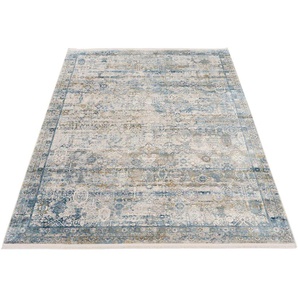 Teppich OCI DIE TEPPICHMARKE BESTSELLER TADI Teppiche Gr. B: 200 cm 1 St., 8 mm, L: 250 cm, grau (grau, blau) Wohnzimmer