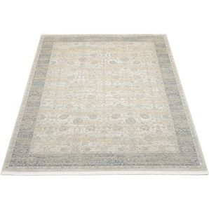 Teppich OCI DIE TEPPICHMARKE HORUS NIMA Teppiche Gr. B/L: 120 cm x 180 cm, 8 mm, 1 St., beige (beige, grau) Fransenteppich Esszimmerteppiche 3-D Optik, Vintage feine Fransen, Wohnzimmer