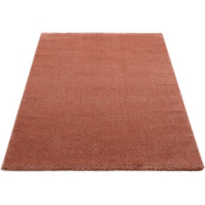Teppich OCI DIE TEPPICHMARKE NEW VILLA MELANGE Teppiche Gr. B/L: 160 cm x 230 cm, 20 mm, 1 St., rot (rosenholz) Esszimmerteppiche maschinell gewebt, strapazierfähig, alle Wohnräume