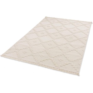 Teppich SCHÖNER WOHNEN-KOLLEKTION Summer 6352 Teppiche Gr. B: 200cm, 6mm, L: 290cm, beige (creme) In- und Outdoor geeignet, Hoch Tief Struktur, Robuster Teppich