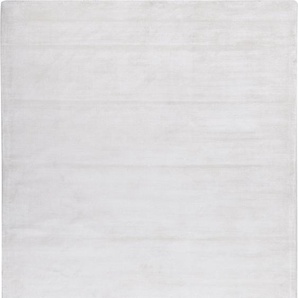 Teppich TOM TAILOR HOME Shine uni Teppiche Gr. B/L: 140 cm x 200 cm, 8 mm, 1 St., beige (naturweiß) Esszimmerteppiche Handweb Teppich, 100% Viskose, handgewebt, mit elegantem Schimmer