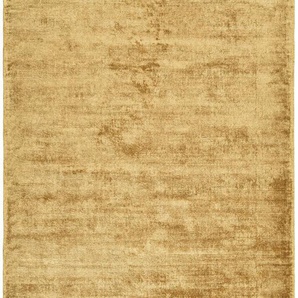 Teppich TOM TAILOR HOME Shine uni Teppiche Gr. B/L: 160 cm x 230 cm, 8 mm, 1 St., braun (camel) Esszimmerteppiche Handweb Teppich, 100% Viskose, handgewebt, mit elegantem Schimmer