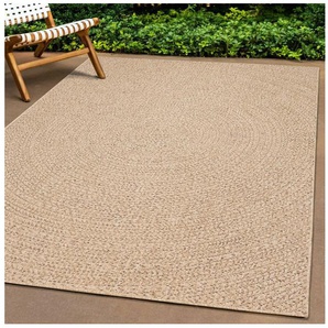 the carpet Teppich Kansas, rechteckig, Höhe: 1 mm, moderner robuster In und Outdoor Teppich Jute Look