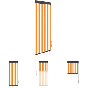 Außenrollo 60 x 250 cm Weiß und Orange - Jalousien & Rollos - Orange - The Living Store