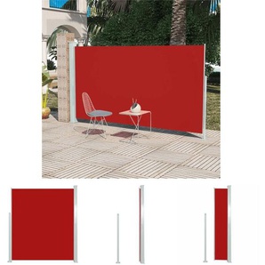 The Living Store Seitenmarkise Ausziehbar 160x300 cm Rot - Sonnenschirme & Sonnenschutze - Rot