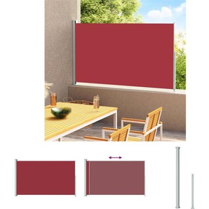 The Living Store Seitenmarkise Ausziehbar 180x300 cm Rot - Sonnenschirme & Sonnenschutze - Rot