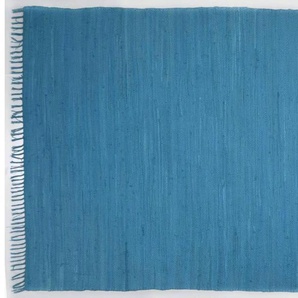 Theko Teppich - blau - Baumwolle - 60 cm - 0,5 cm | Möbel Kraft