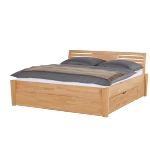 Timber Massivholz-Bettgestell mit Bettkasten Timber - holzfarben - Materialmix - 196 cm - 93 cm | Möbel Kraft