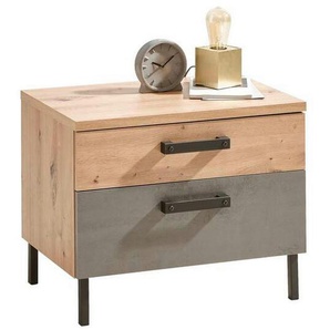 Time Nachtschrank, Eiche Artisan, Holzwerkstoff, 2 Schubladen, 58x46x38 cm, Schlafzimmer, Nachttische