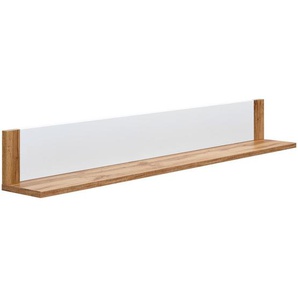 Time Wandboard, Eiche, Weiß, Holzwerkstoff, 148x20x20 cm, Wohnzimmer, Regale, Wandboards