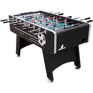 Xxxl Tischfußball Cougar, Schwarz, Holz, 75x88x141 cm, Fsc, EN 71, Torzähler manuell, Rollenlager, Balleinwurf auf beiden Spielerseiten, Freizeit, Sport & Fitness, Spieltische