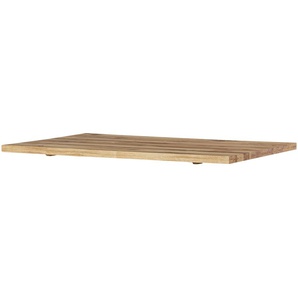 Tischplatte aus massiver Wildeiche Comida - holzfarben - Materialmix - 90 cm - 4 cm | Möbel Kraft