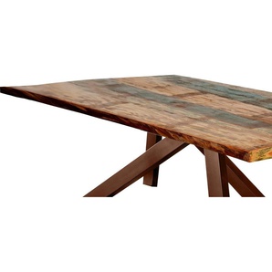 Tischplatte SIT Tischplatten Gr. B/T/H: 240 cm x 100 cm x 4 cm, bunt aus recyceltem Altholz, in Vintage Optik