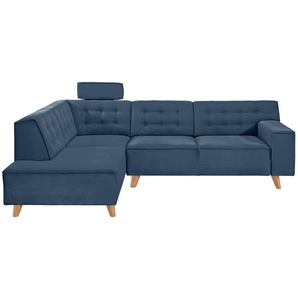 TOM TAILOR HOME Ecksofa NORDIC CHIC, mit mane, wahlweise mit Sitzvorzug, Füße Buche natur