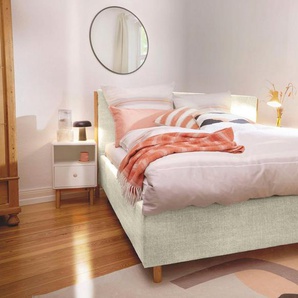 TOM TAILOR HOME Polsterbett CALIFORNIA BED, mit seitlichen Holzakzenten am Kopfteil