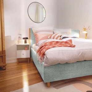 TOM TAILOR HOME Polsterbett CALIFORNIA BED, mit seitlichen Holzakzenten am Kopfteil