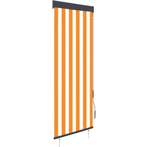 Torana - Außenrollo 60 x 250 cm Weiß und Orange