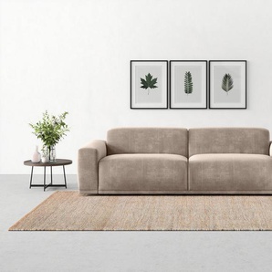 TRENDMANUFAKTUR Big-Sofa Braga, mit hochwertigem Kaltschaum, Megasofa, in Cord erhältlich, modernes Big-Sofa, Couch mit hohem Sitzkomfort, 254/72/107 cm (B/H/T)