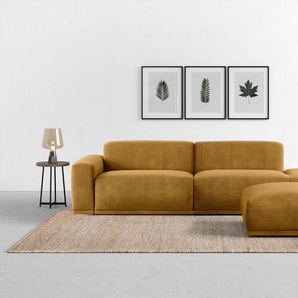 TRENDMANUFAKTUR Big-Sofa Braga, mit hochwertigem Kaltschaum, Megasofa, in Cord erhältlich, modernes Big-Sofa, Couch mit hohem Sitzkomfort, 277/72/107 cm (B/H/T)