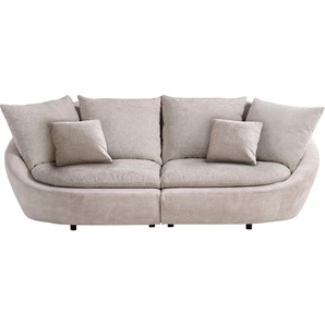 TRENDMANUFAKTUR Big-Sofa Maui, inklusive 4 Rückenkissen und 2 Zierkissen, Designersofa, Organische Form, Sofa frei im Raum stellbar, moderne Optik