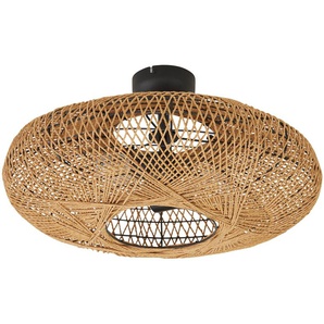 Trio Deckenleuchte, 2-flammig, Schirm aus Sisal - holzfarben - Materialmix - 28 cm - [52.0] | Möbel Kraft