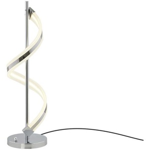 Trio LED-Tischleuchte, chrom, Acryl geschwungen - silber - Materialmix - 63 cm - [20.0] | Möbel Kraft